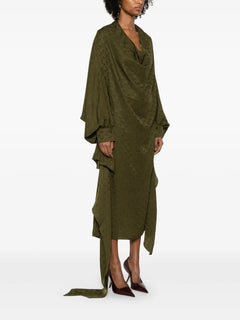 monogram silk dress