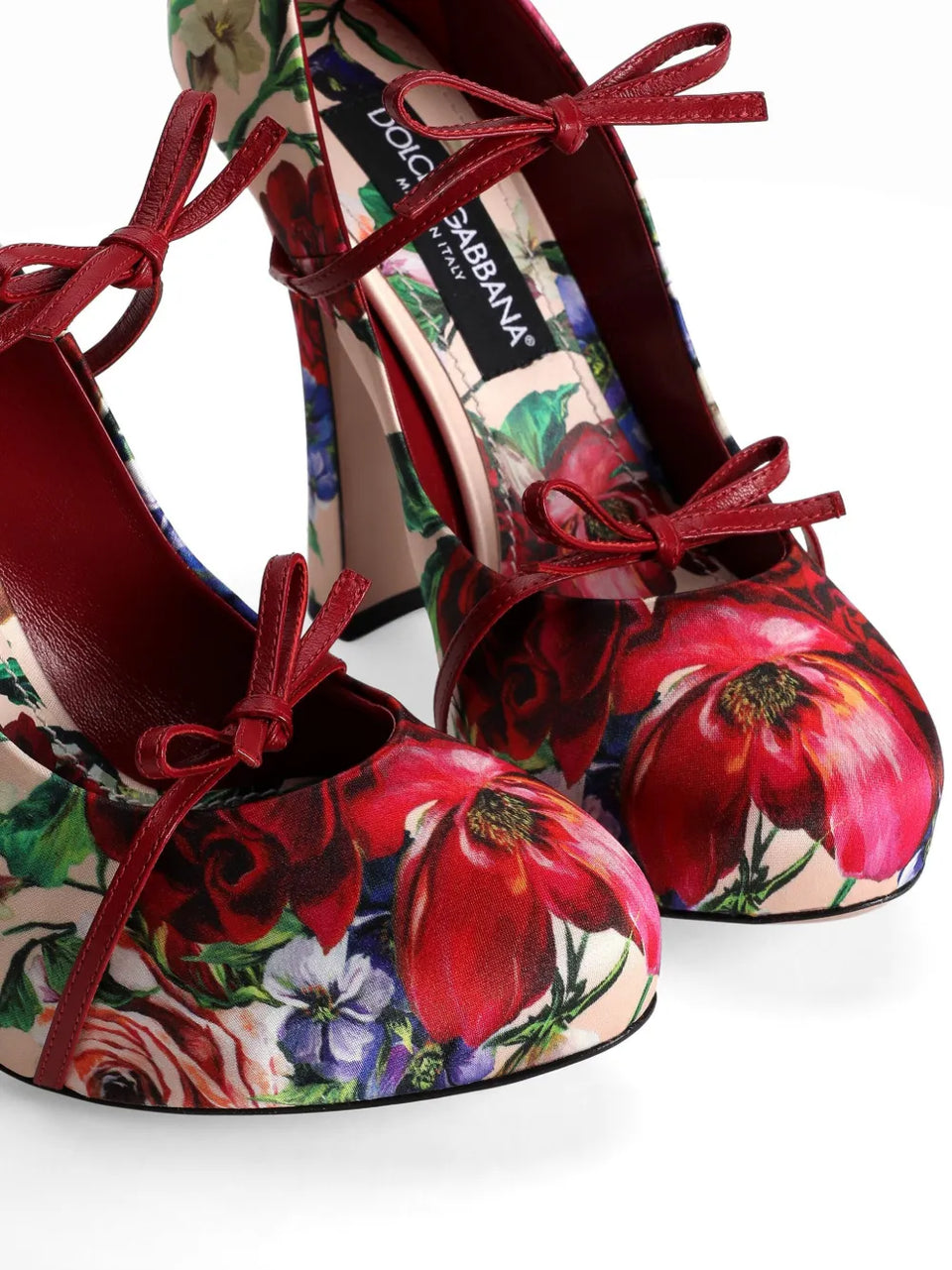 floral-print pumps