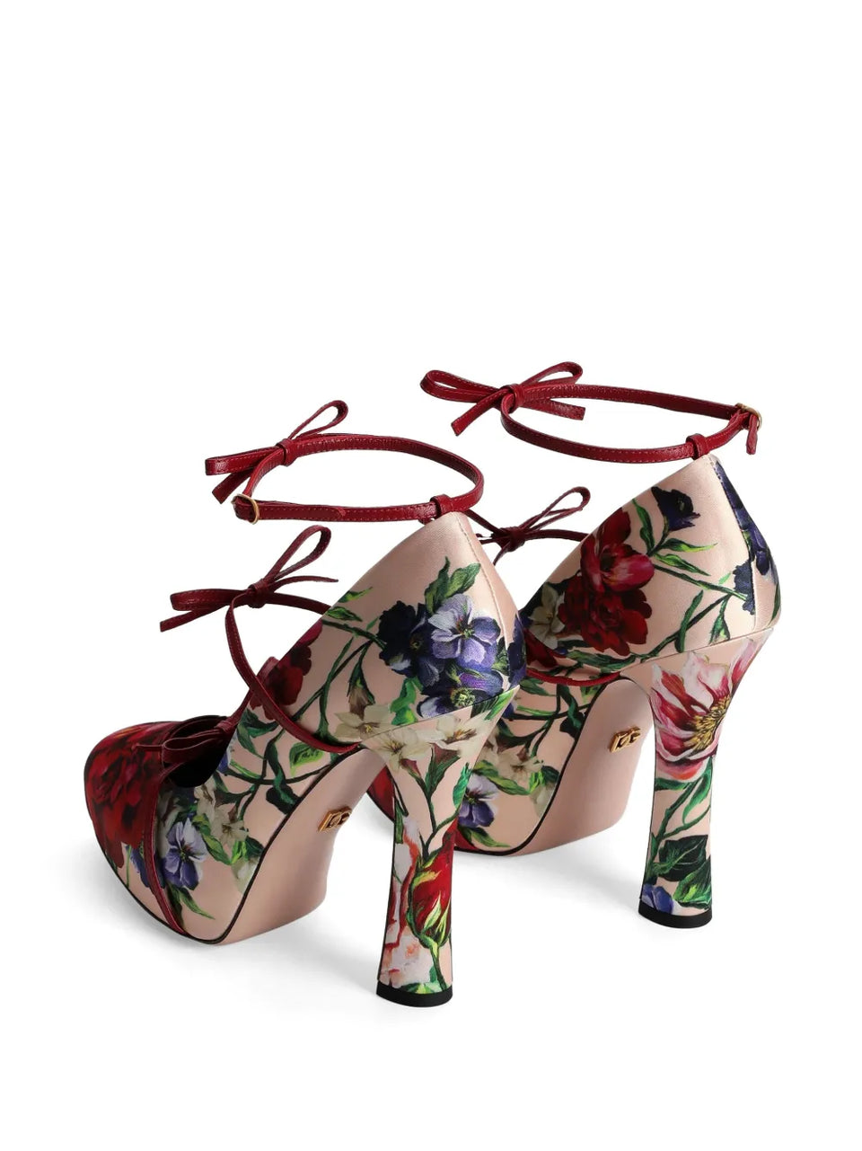 floral-print pumps