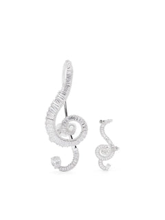 crystal-embellished clip earrings