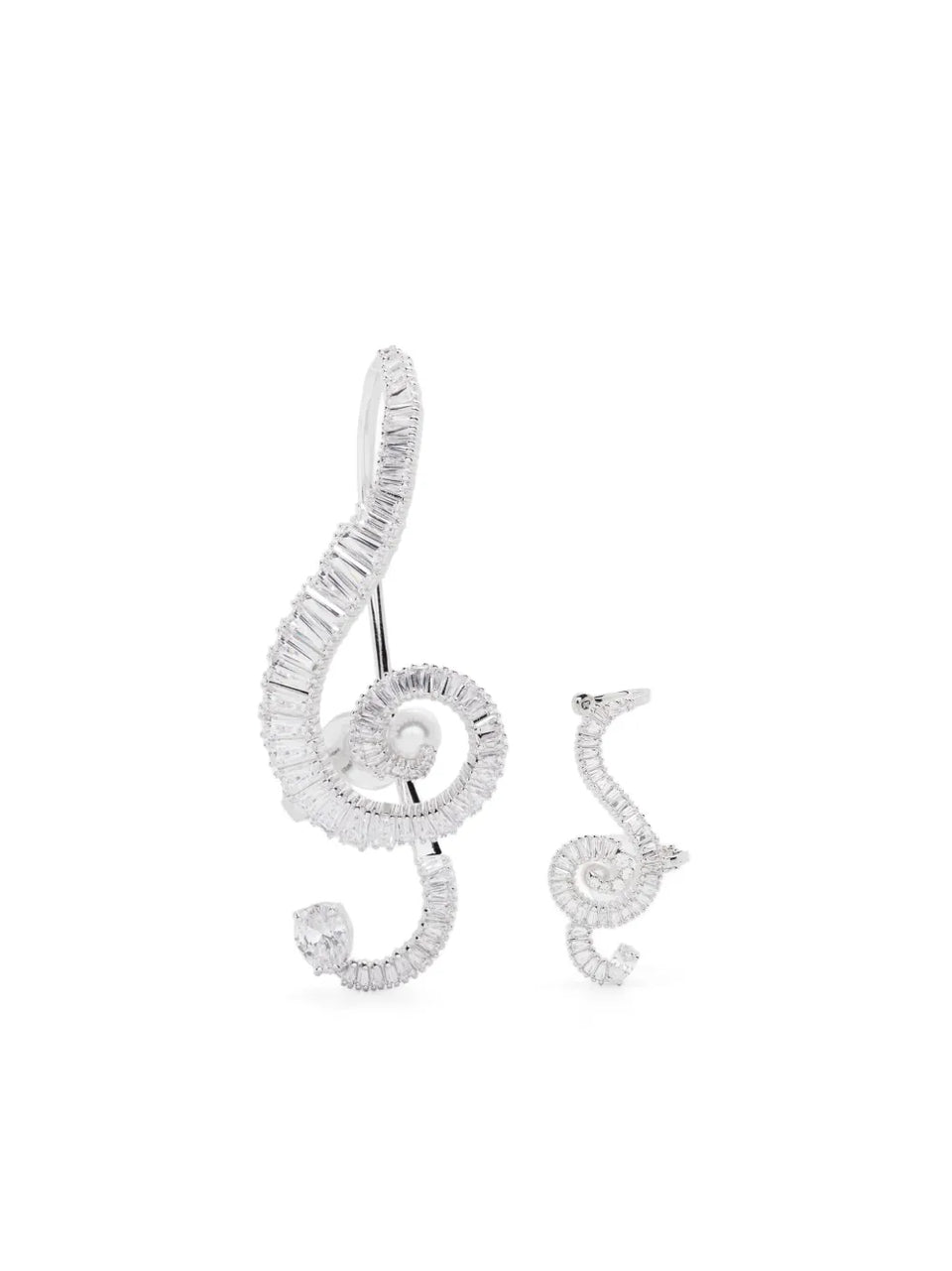 crystal-embellished clip earrings