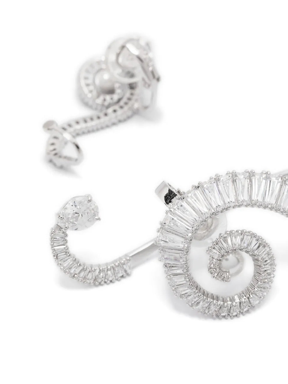 crystal-embellished clip earrings