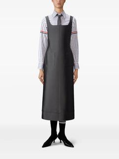 square-neck patch-pocket dress