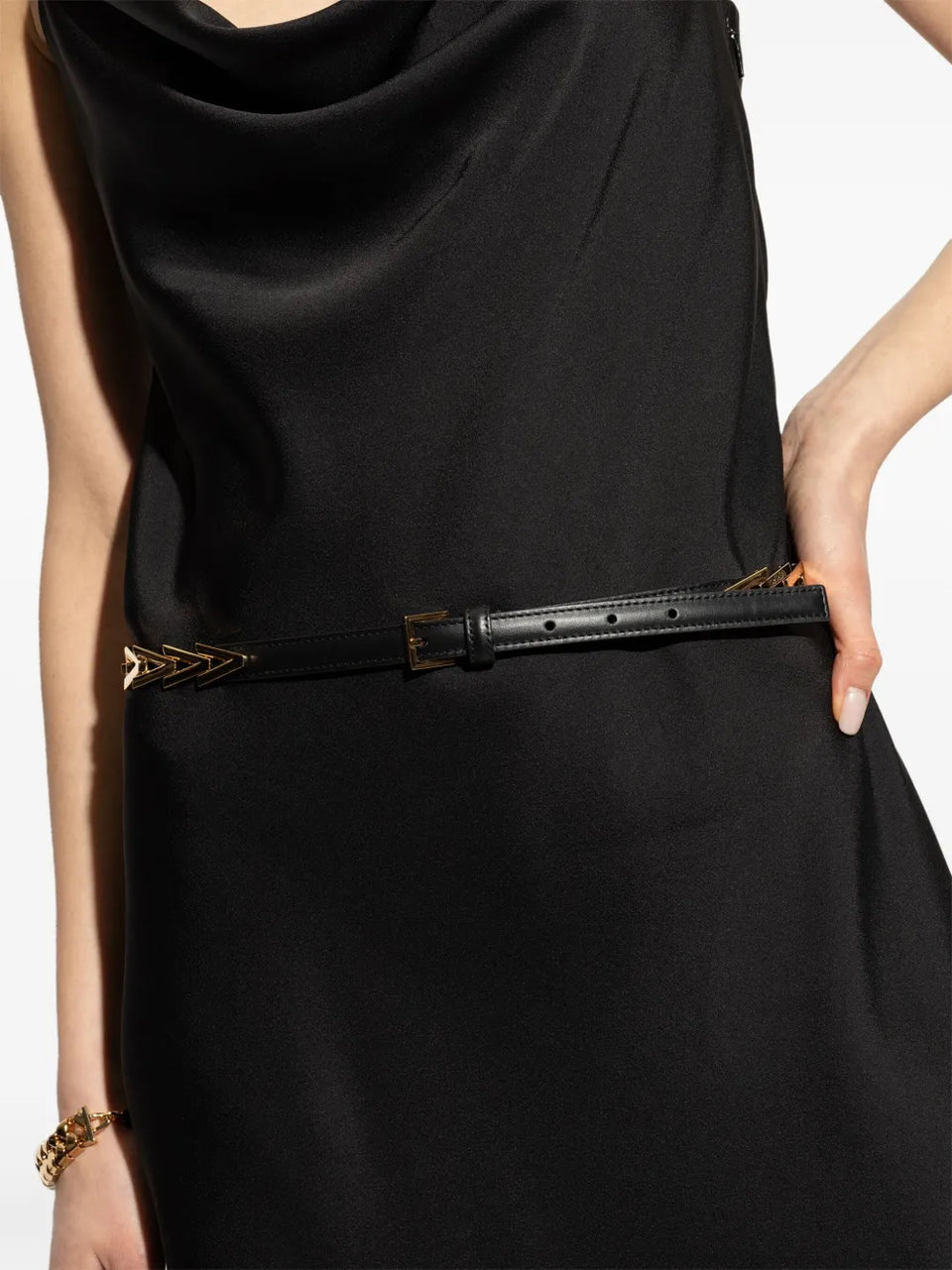 V2025 chain leather belt
