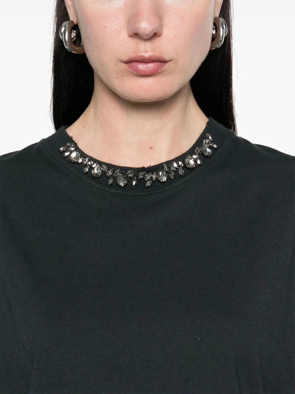 crystal-embellished jersey T-Shirt