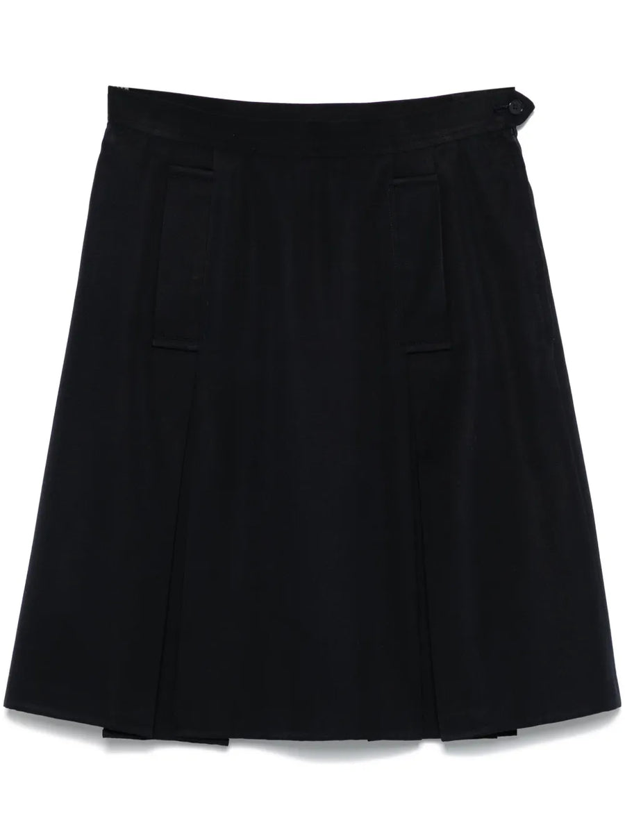 1990s pleat-detail mini skirt