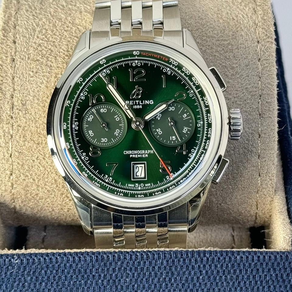 Breitling PREMIER B01 CHRONOGRAPH 42 - AB0145371 L1 A1 - Green Dial