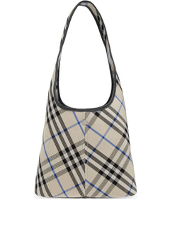 Check-pattern tote bag