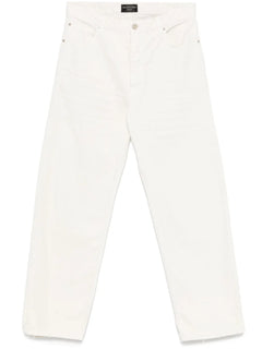 distressed-effect jeans