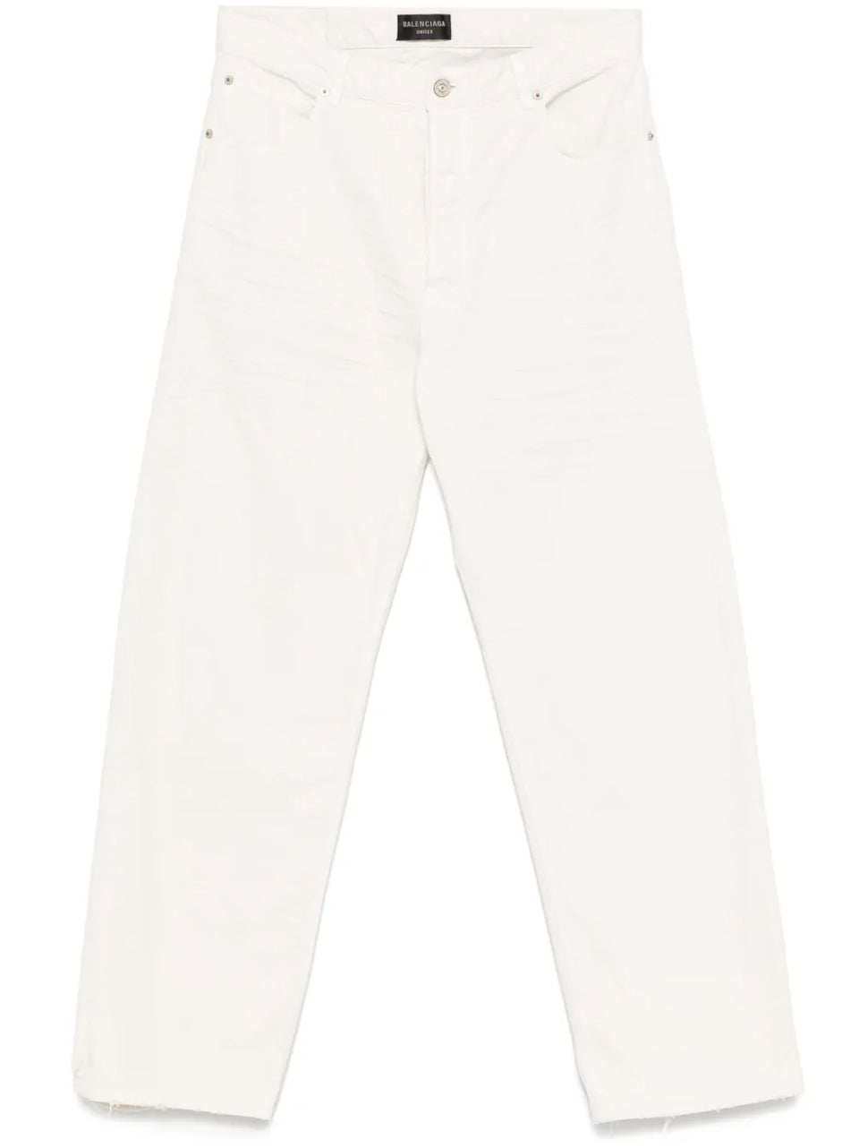 distressed-effect jeans