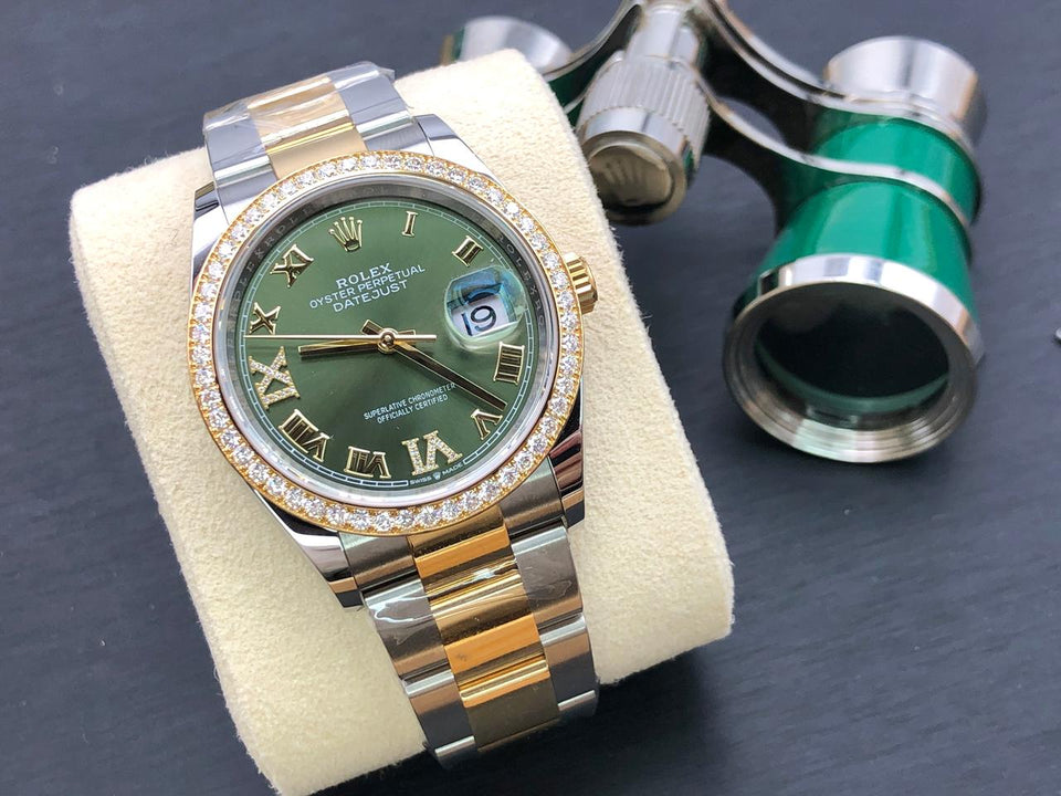 Rolex Datejust 36 126283 RBR Green roman viix Oyster 126283 RBR GREEN VIIX OYS