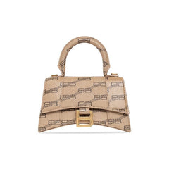 Balenciaga Hourglass XS Shoulder Bag Beige/Brown