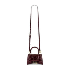 Balenciaga Hourglass XS Handbag Dark Red