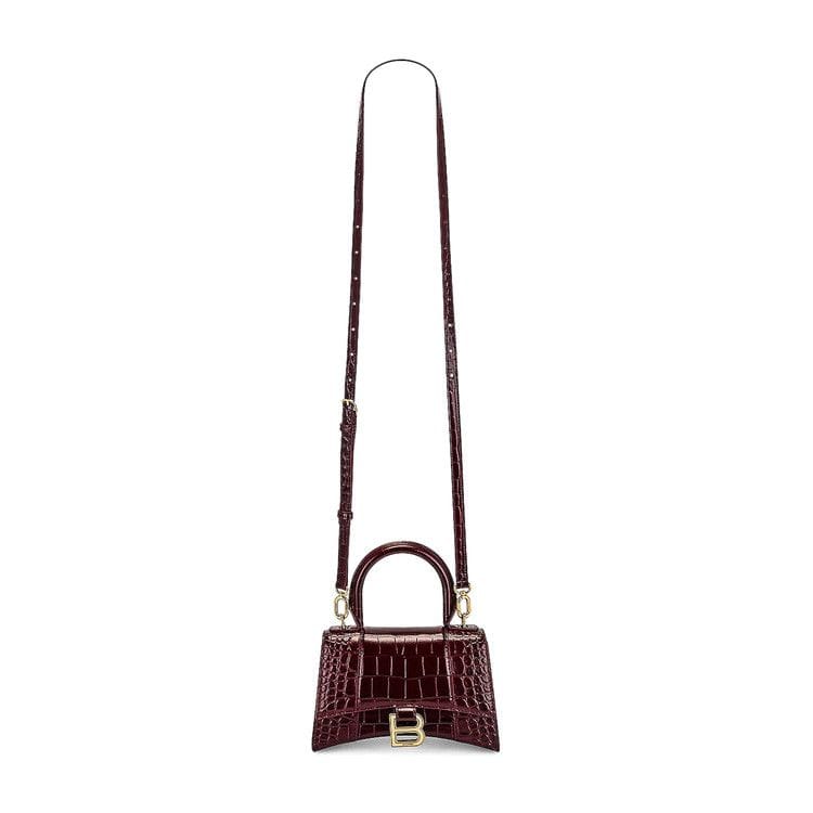 Balenciaga Hourglass XS Handbag Dark Red