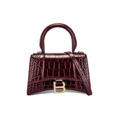 Balenciaga Hourglass XS Handbag Dark Red