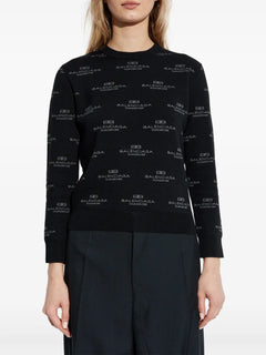 all-over logo-print jumper