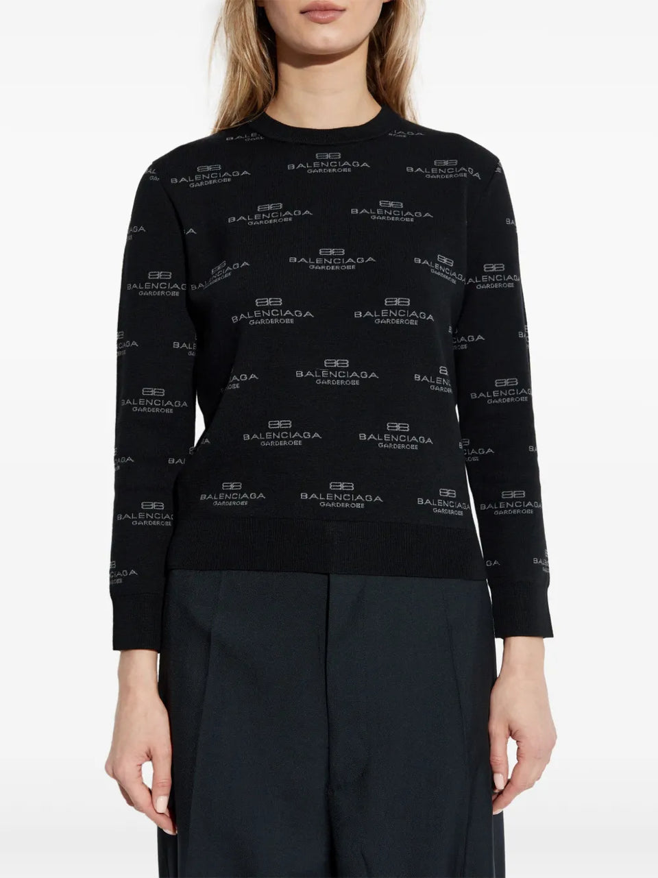 all-over logo-print jumper