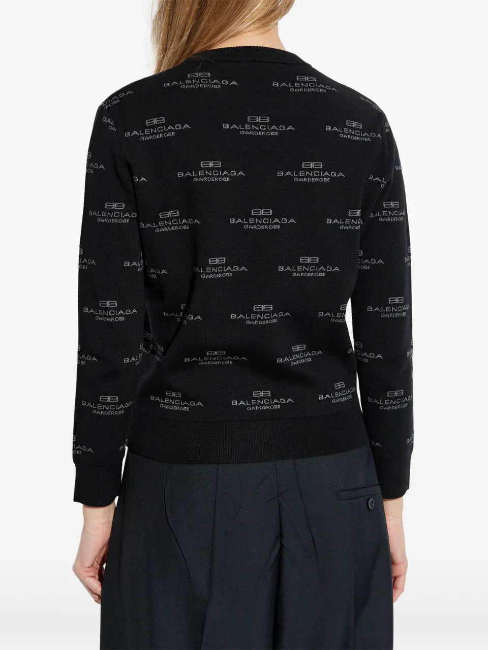all-over logo-print jumper