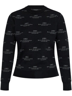 all-over logo-print jumper