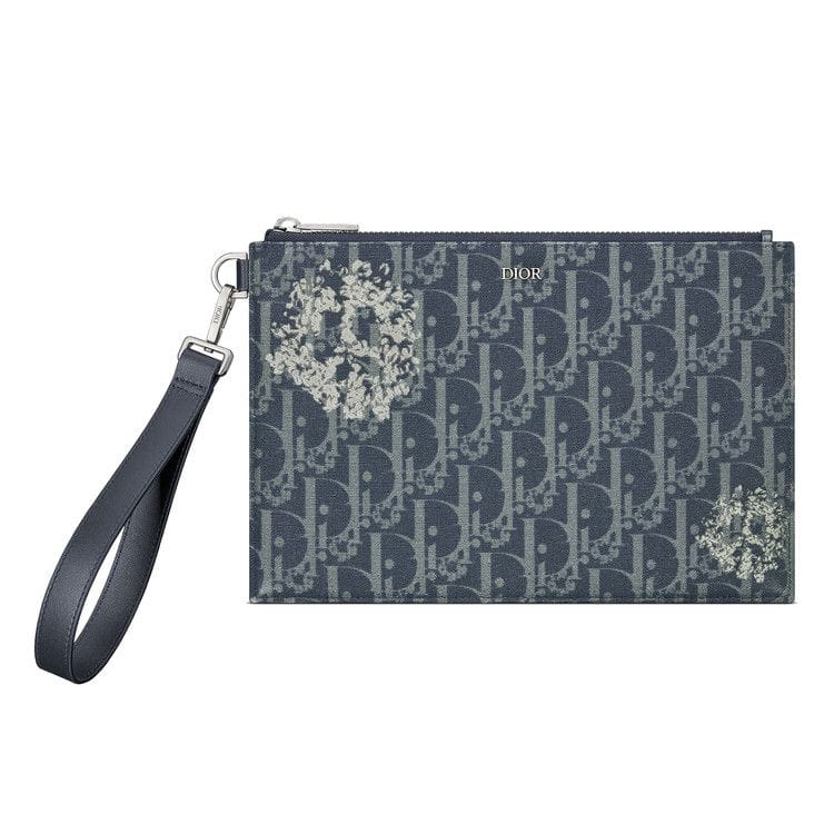 Dior x Denim Tears A5 Pouch Blue