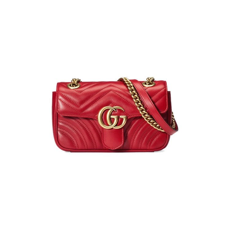 Gucci GG Marmont Matelassé Mini Bag Red