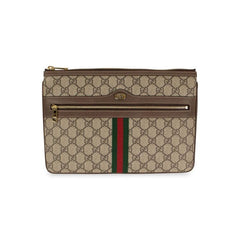 Gucci Ophidia GG Supreme Pouch Bag Beige