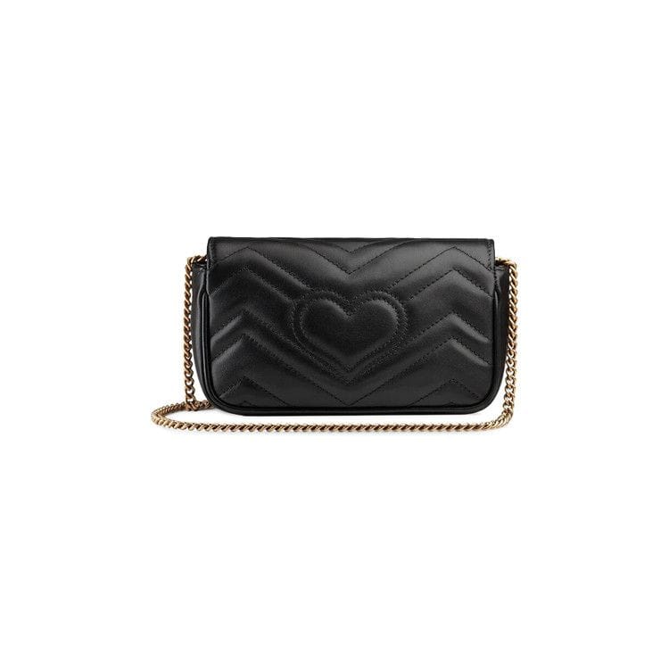 Gucci GG Marmont Matelassé Leather Super Mini Bag Black