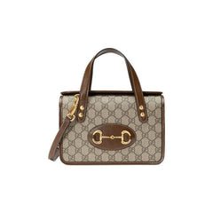 Gucci Horsebit 1955 Mini Top Handle Bag Brown