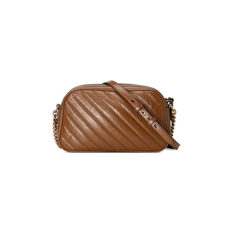 Gucci GG Marmont Small Matelassé Shoulder Bag Brown