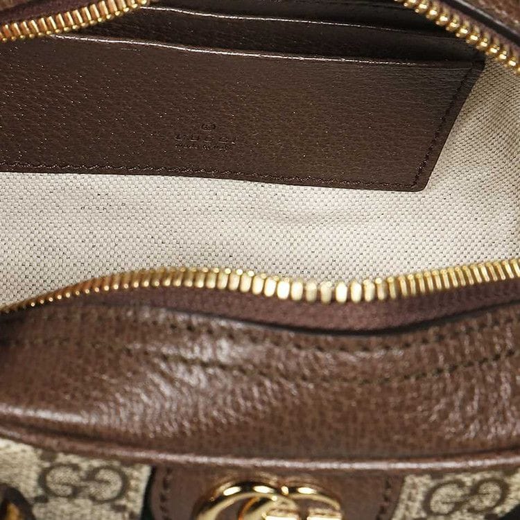 Gucci Ophidia GG Mini Top Handle Bag Beige/Ebony Supreme