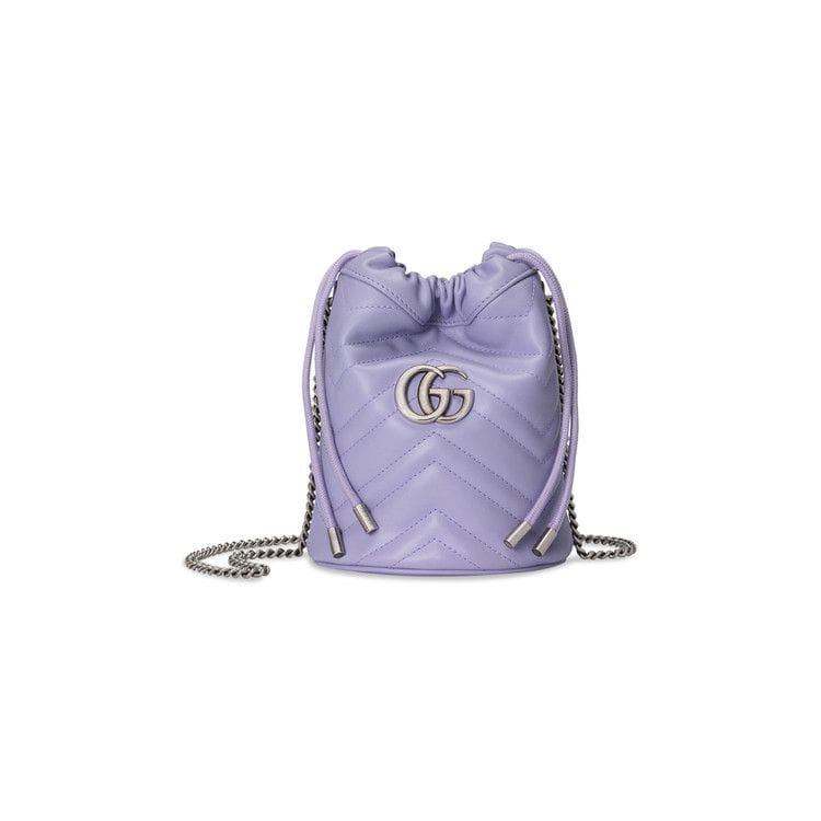 Gucci GG Marmont Mini Bucket Bag Lilac