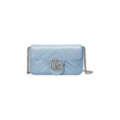 Gucci GG Marmont Super Mini Bag Pastel Blue