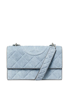 small Fleming denim convertible shoulder bag