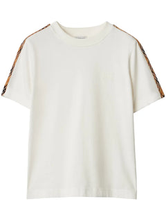 checkered-trim T-Shirt