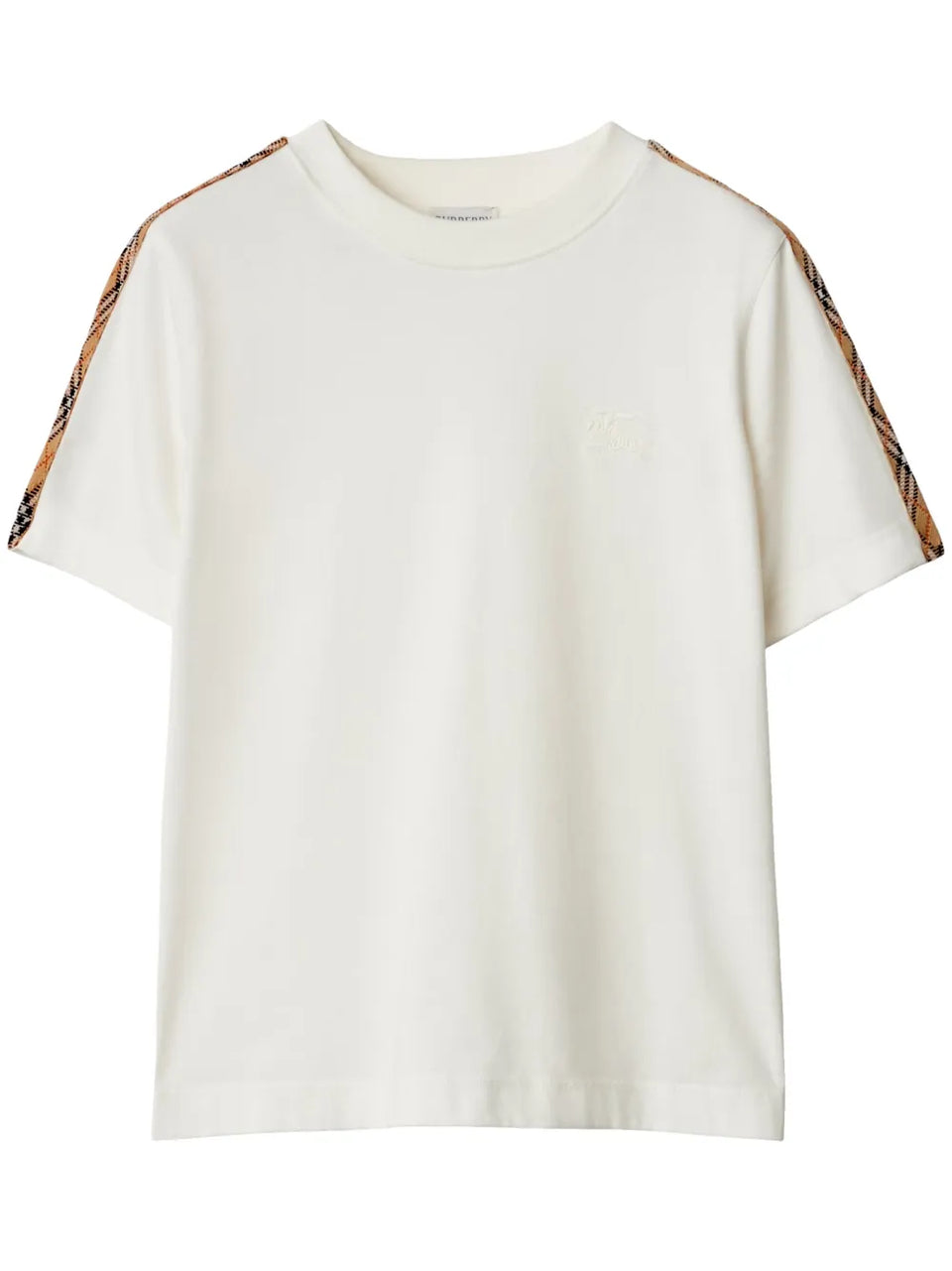 checkered-trim T-Shirt