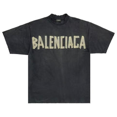 Balenciaga Tape Type Medium Fit T-Shirt Black