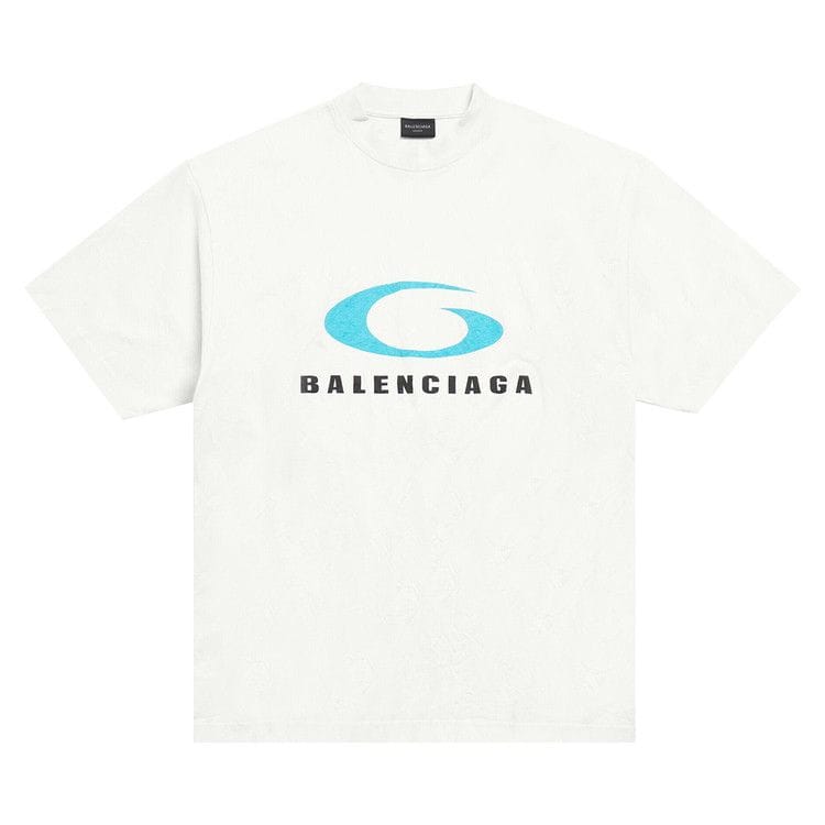 Balenciaga Medium Fit T-Shirt Dirty White/Blue