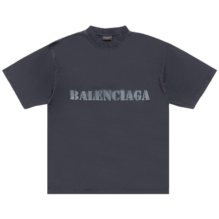 Balenciaga Stencil Type T-Shirt Medium Fit Black