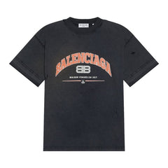 Balenciaga Medium Fit T-Shirt Black/Orange/White