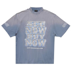 Balenciaga T-Shirt Washed Blue