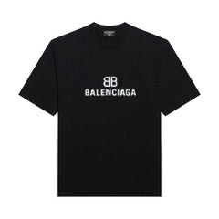 Balenciaga Mens BB Pixel Medium Fit T-Shirt Black