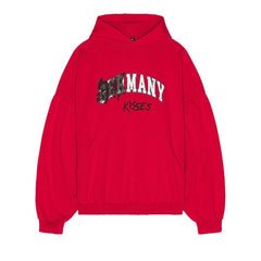 Balenciaga Round Hoodie Faded Red
