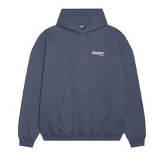 Balenciaga Political Campaign Large Fit Hoodie Dark Grey/White