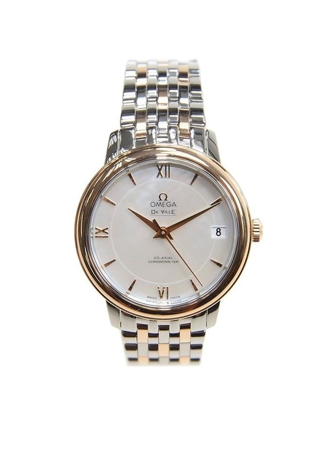 Omega De Ville Prestige33mm Red Gold & Steel Case White dial Red Gold & Steel Bracelet 424.20.33.20.05.002 NEW - Warranty start: 2023