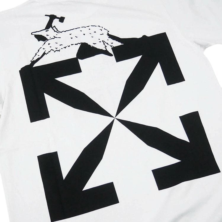 Off-White World Caterpillar Shorts-Sleeve Slim T-Shirt White/Black