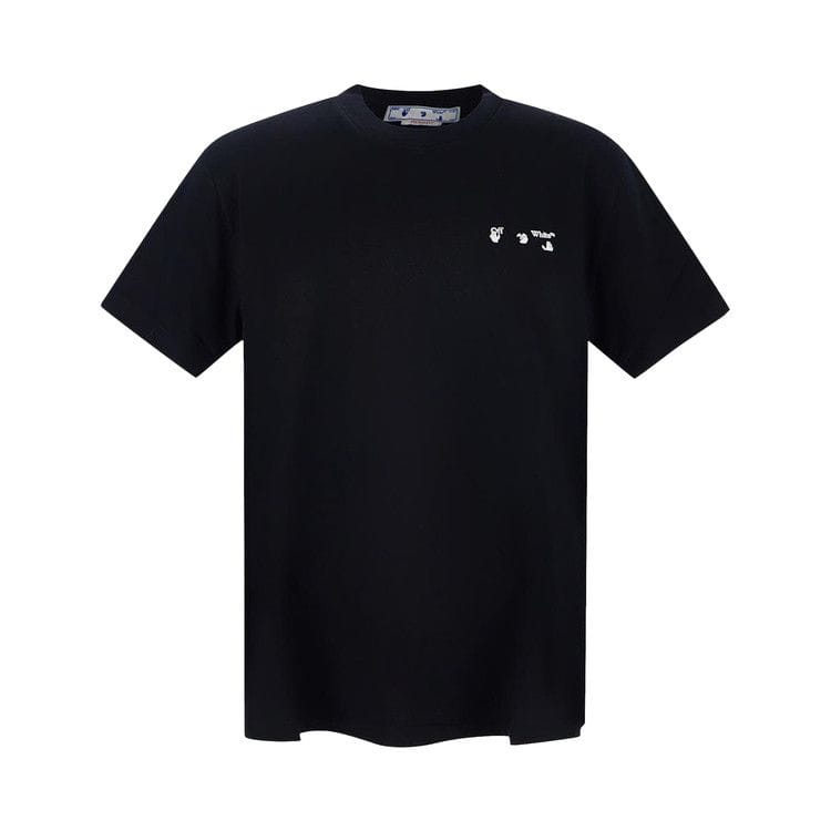 Off-White OW Logo Slim Shorts-Sleeve T-Shirt Black/White
