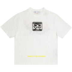 Off-White Wizard Eye Over Skate Shorts-Sleeve T-Shirt White/Black
