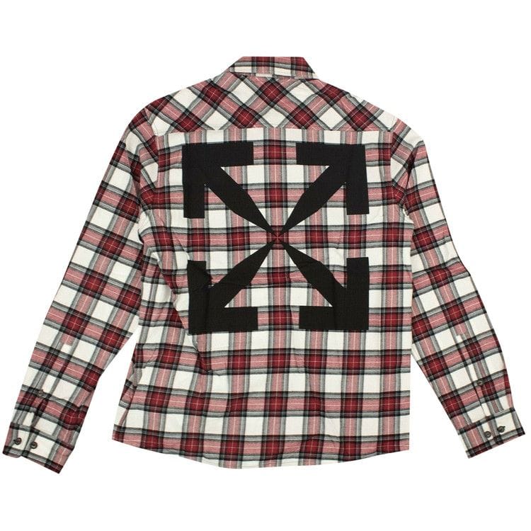 Off-White Check Arrow Flannel Shirt Red