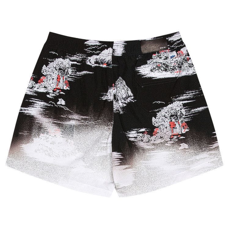 Amiri Aloha Beach Cabana Shorts Black