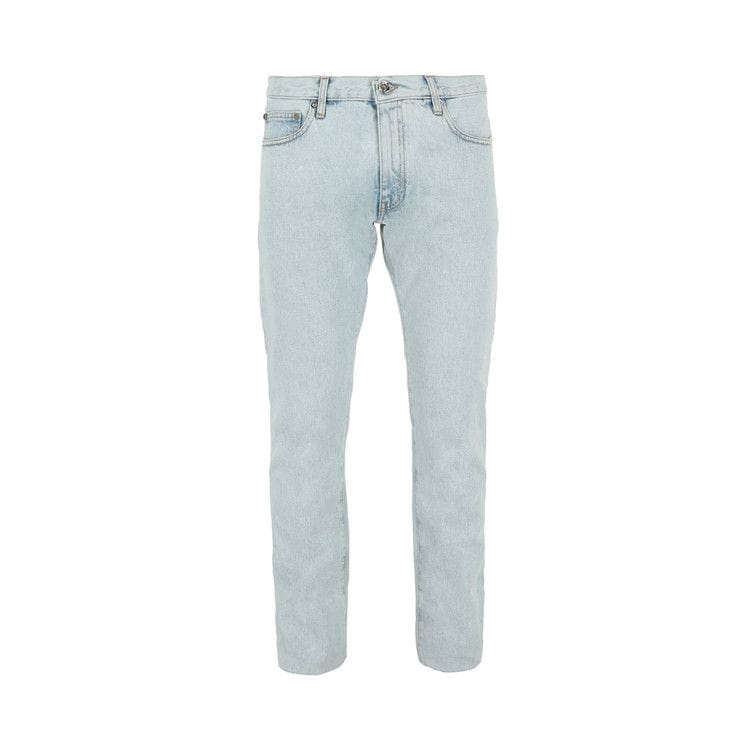Off-White Diag Tab Slim Jeans Bleach Blue